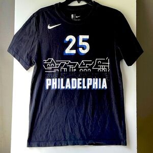 Youth Philadelphia 76ers Ben Simmons Nike Black 2020 City Edition Short Sleeve M